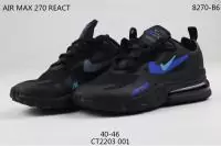 nike hommes air max 270 react trainers ct2203 001 just do it black